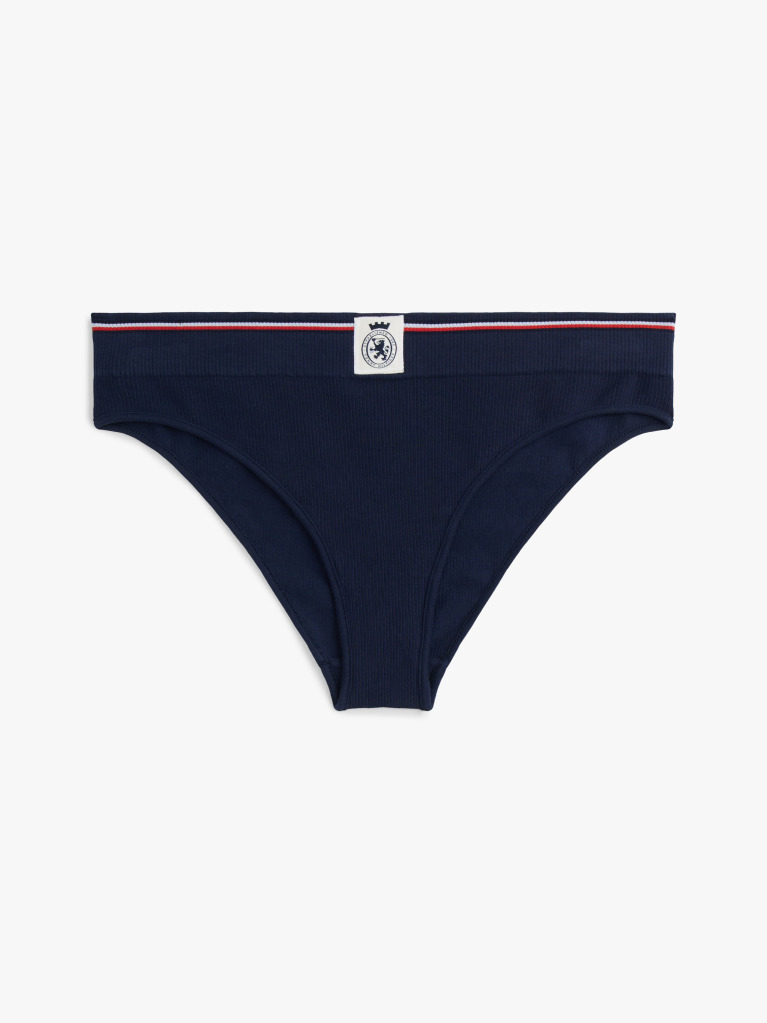 Blue TH Crest Ribbed Briefs  Women