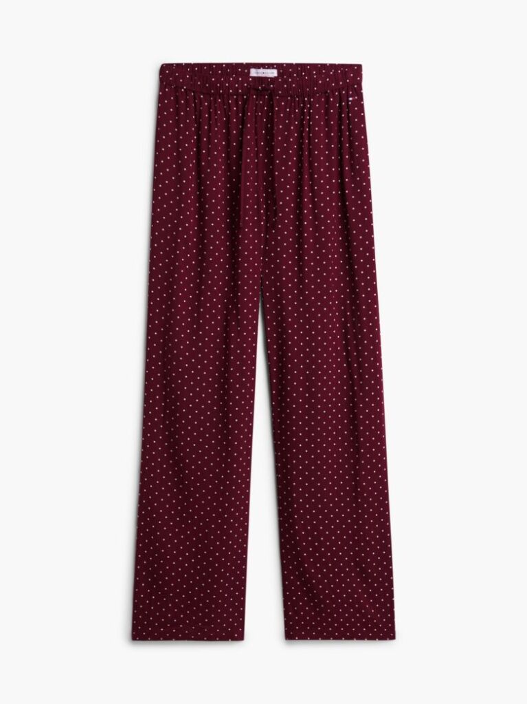 Red Essential Relaxed Drawstring Pyjama Bottoms  Women