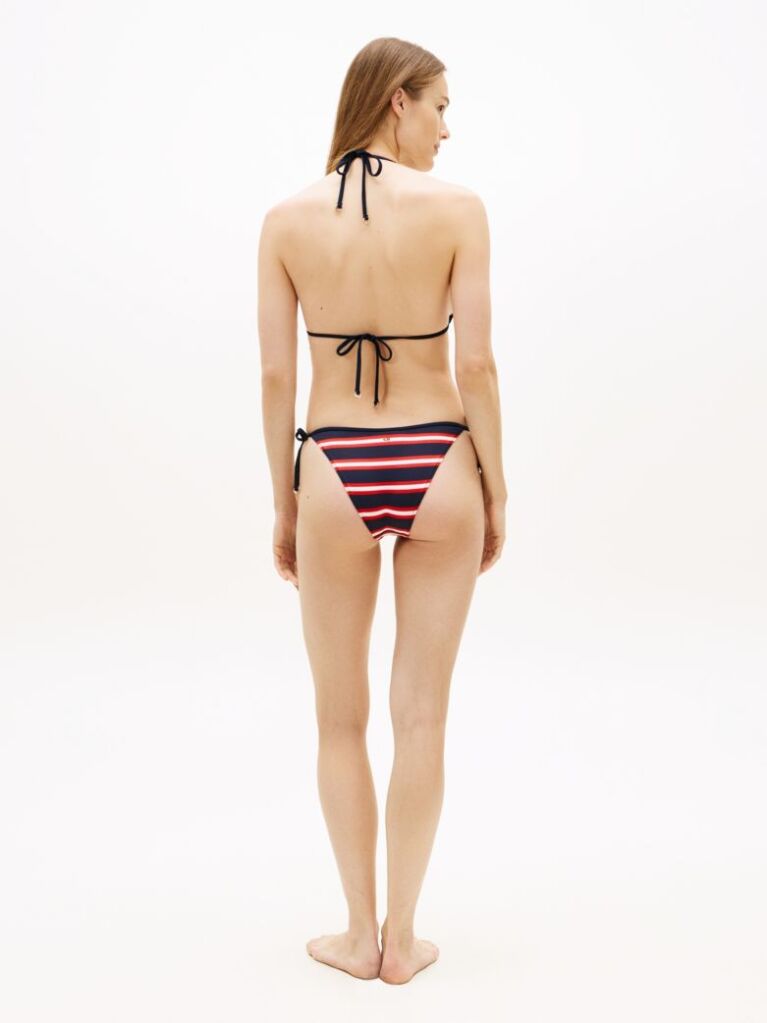 Multi Stripe Ribbed Side Tie Bikini Bottoms  Women