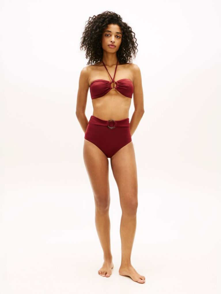 Red Ring High Rise Classic Bikini Bottoms  Women