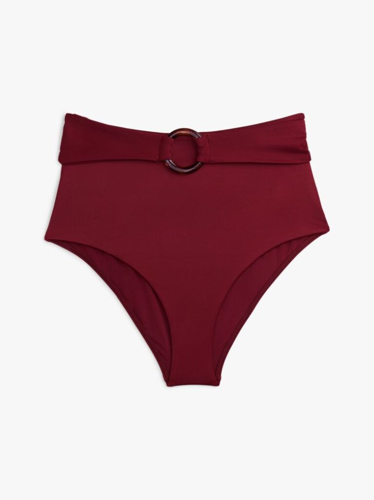 Red Ring High Rise Classic Bikini Bottoms  Women