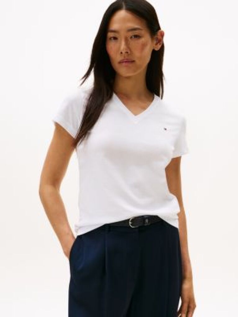 White Heritage V-Neck T-Shirt  Women