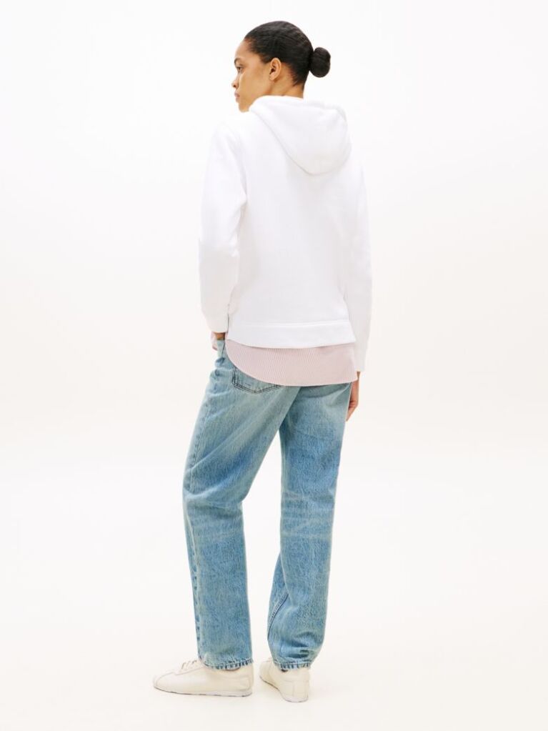 Άσπρο Essential Hoodie Με Λογότυπο  Γυναίκες