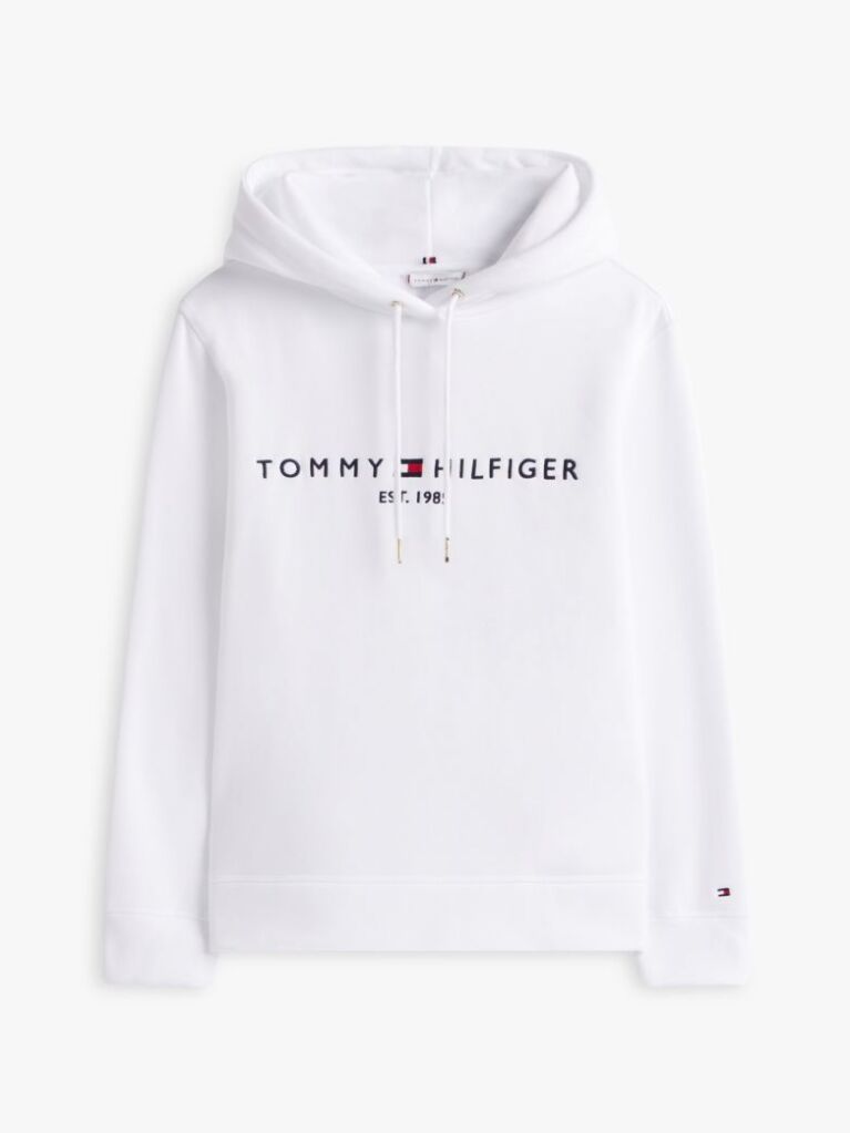 Άσπρο Essential Hoodie Με Λογότυπο  Γυναίκες