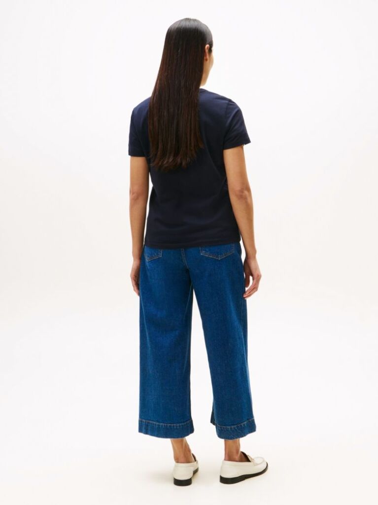 Blue Organic Cotton Logo T-Shirt  Women