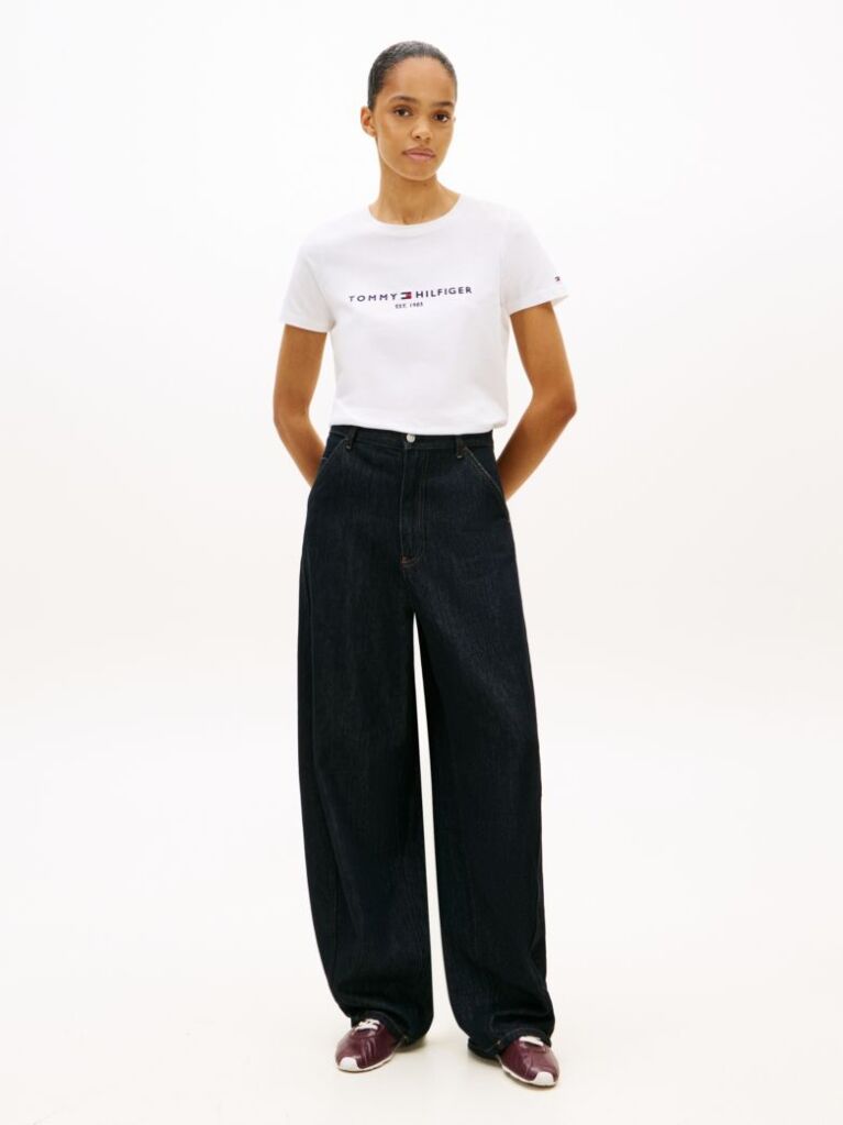 White Organic Cotton Logo T-Shirt  Women