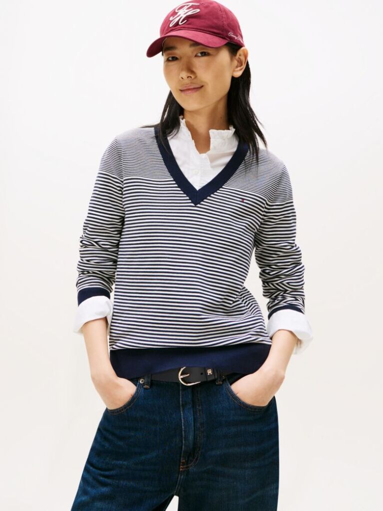 Multi Jersey V-Neck Jumper  Women