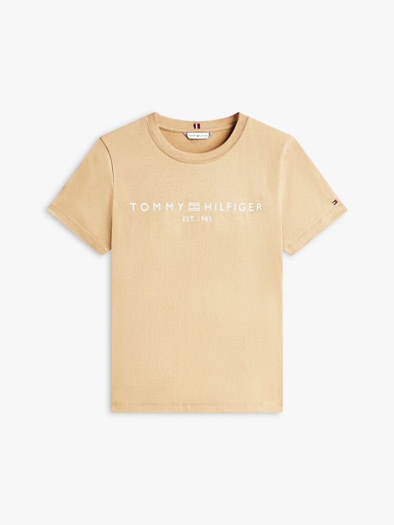 Καφέ T-Shirt Με Κλασική Λαιμόκοψη Και Λογότυπο  Γυναίκες