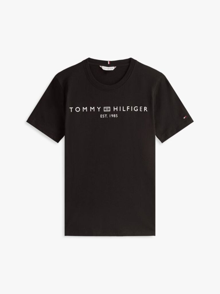 Μαύρο T-Shirt Με Κλασική Λαιμόκοψη Και Λογότυπο  Γυναίκες