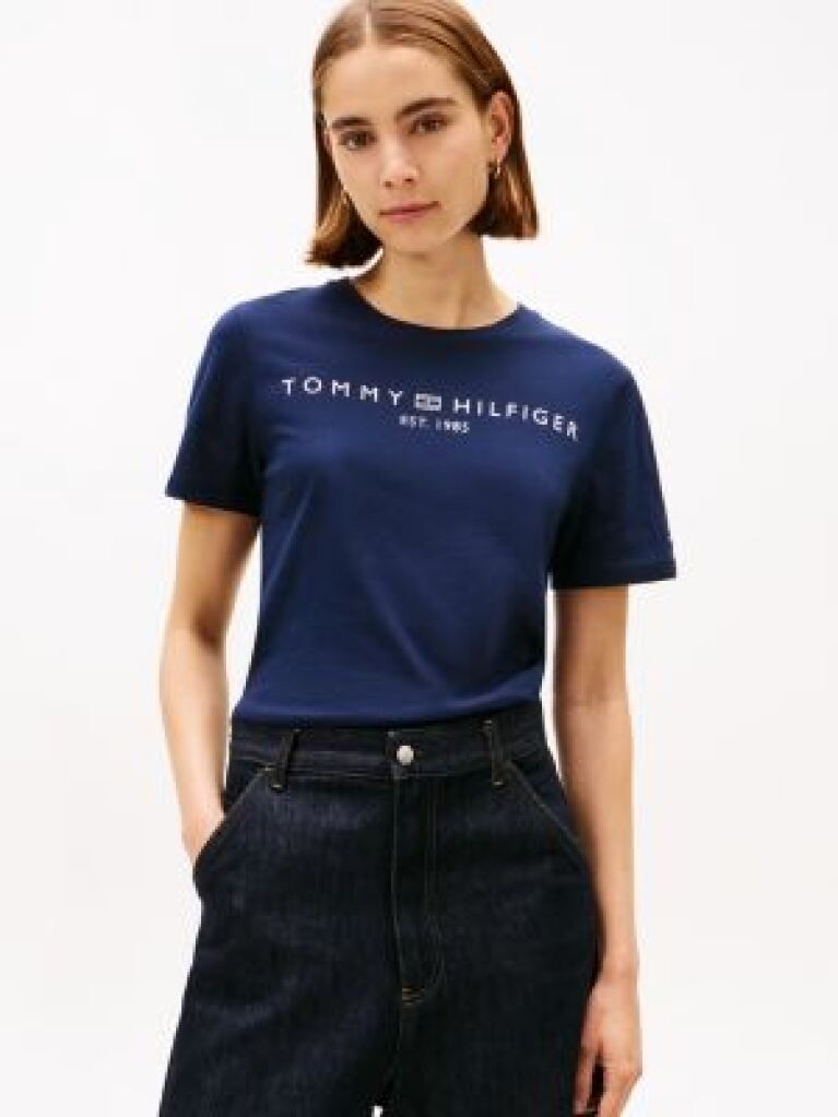 Blue Logo Crew Neck T-Shirt  Women