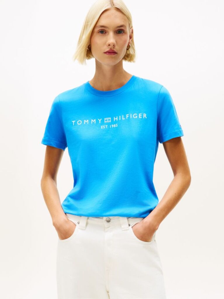 Blue Logo Crew Neck T-Shirt  Women