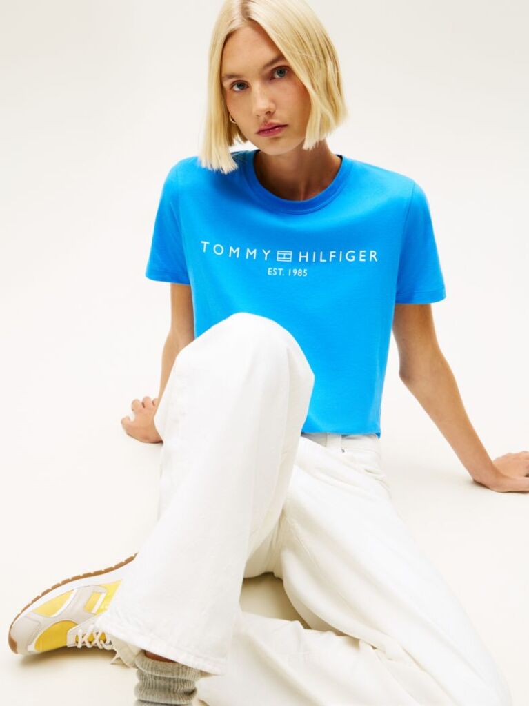 Blue Logo Crew Neck T-Shirt  Women