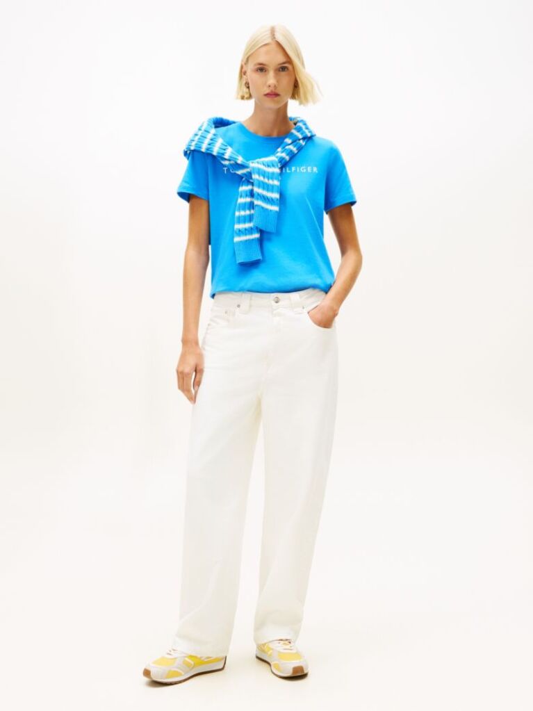 Blue Logo Crew Neck T-Shirt  Women