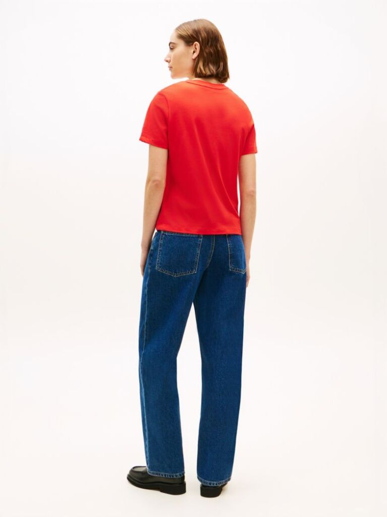 Red Logo Crew Neck T-Shirt  Women