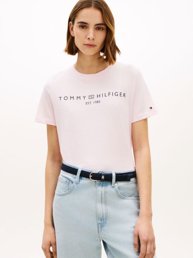 Pink Logo Crew Neck T-Shirt  Women