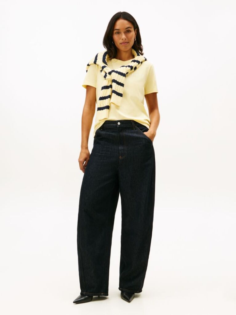 Yellow Logo Crew Neck T-Shirt  Women