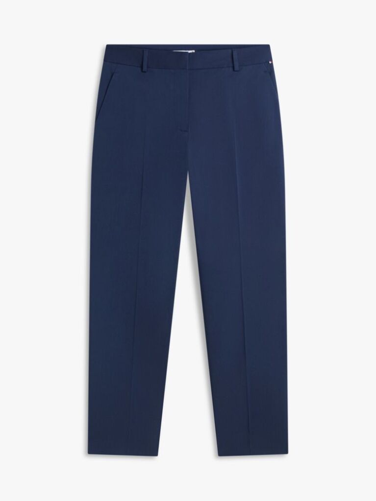 Blue Slim Fit Straight Leg Chinos  Women