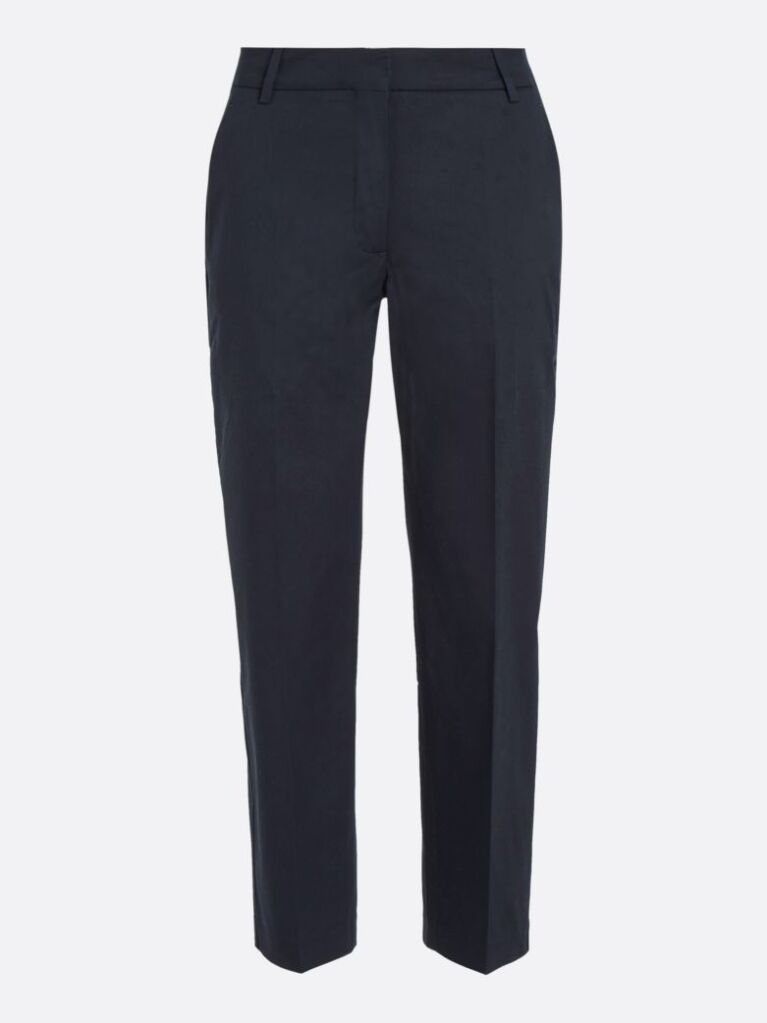 Blue Slim Fit Straight Leg Chinos  Women