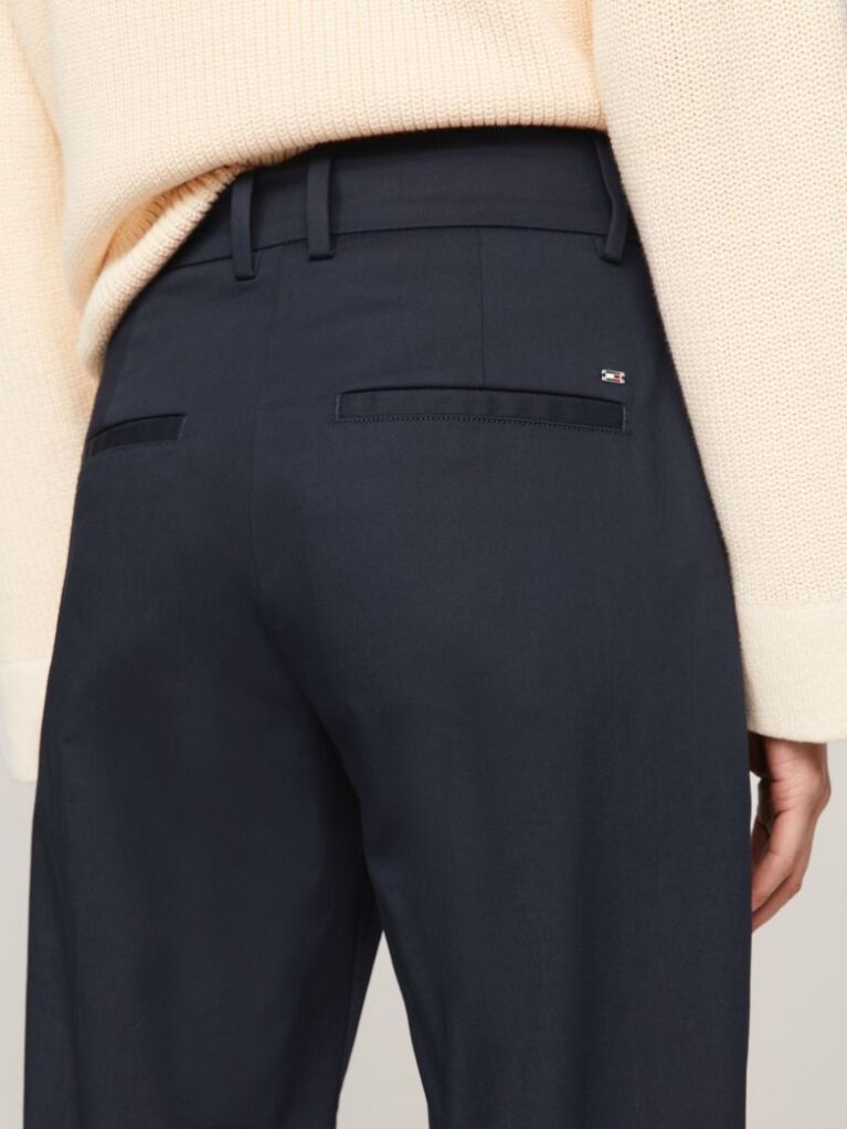 Blue Slim Fit Straight Leg Chinos  Women