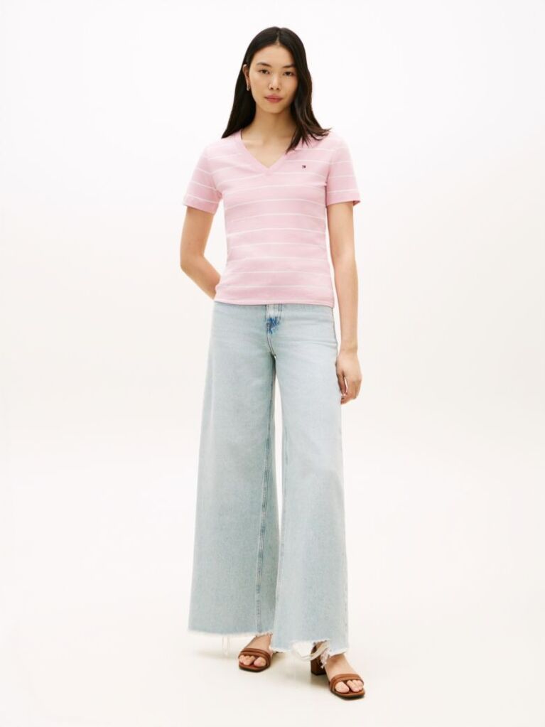 Multi V-Neck Slim Fit T-Shirt  Women