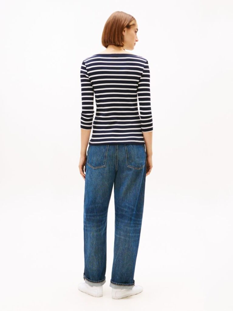 Multi T-Shirt Σε Slim Γραμμή Με Boat Λαιμόκοψη  Γυναίκες