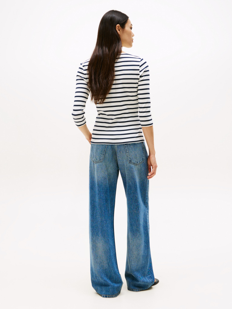Multi T-Shirt Σε Slim Γραμμή Με Boat Λαιμόκοψη  Γυναίκες