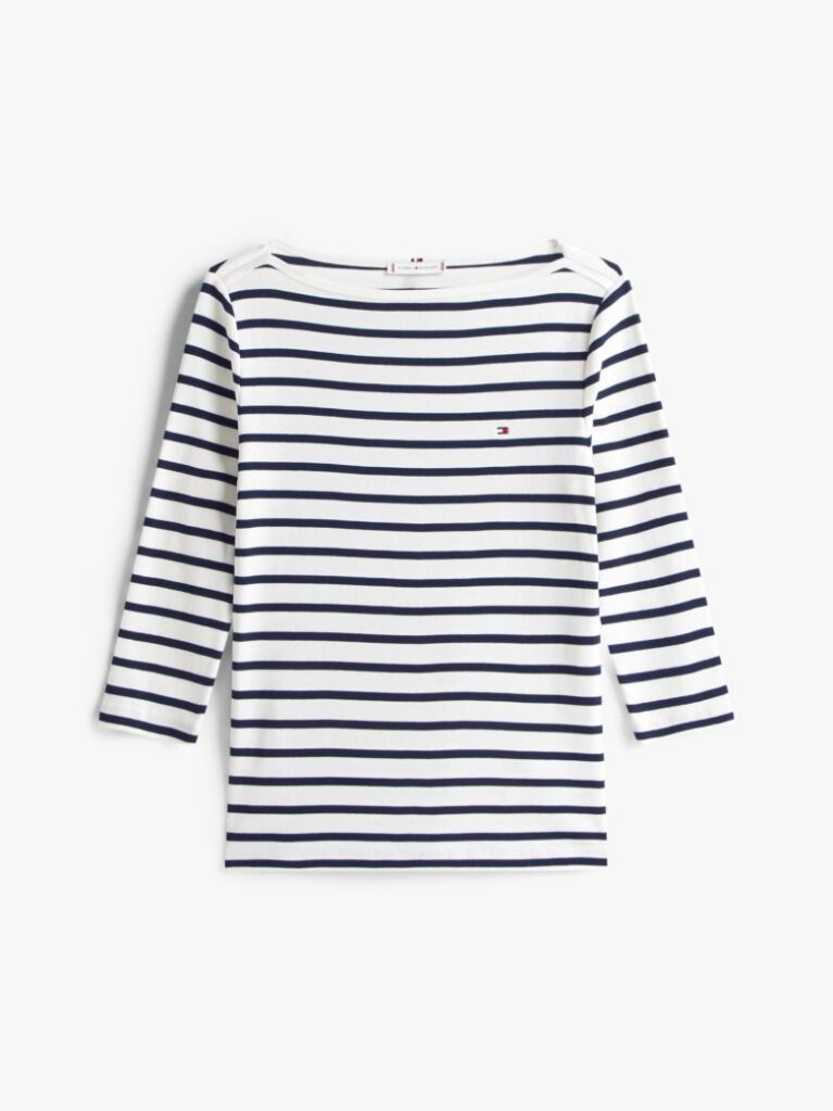 Multi T-Shirt Σε Slim Γραμμή Με Boat Λαιμόκοψη  Γυναίκες