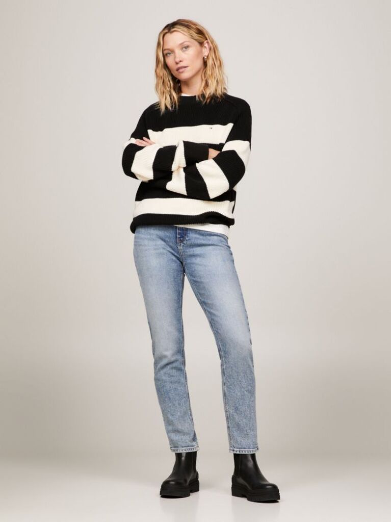 Denim High Rise Slim Cigarette Ankle Jeans  Women