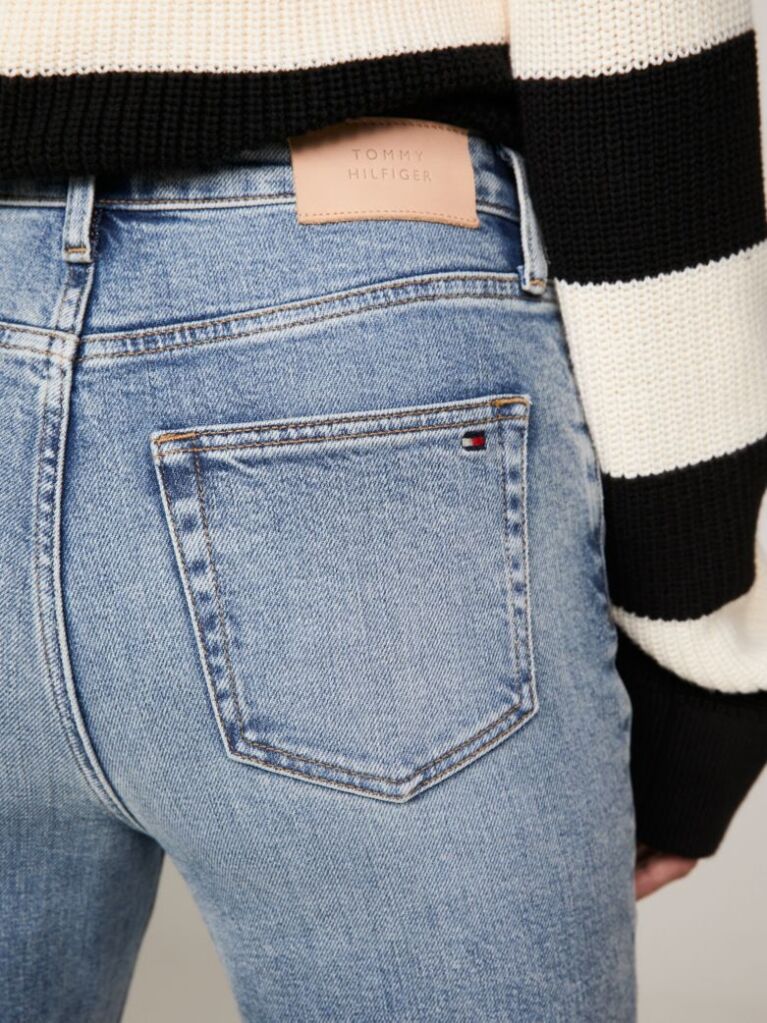 Denim High Rise Slim Cigarette Ankle Jeans  Women