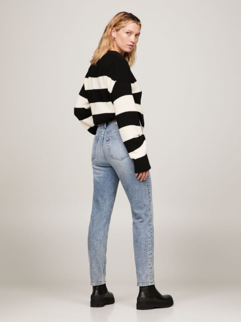 Denim High Rise Slim Cigarette Ankle Jeans  Women