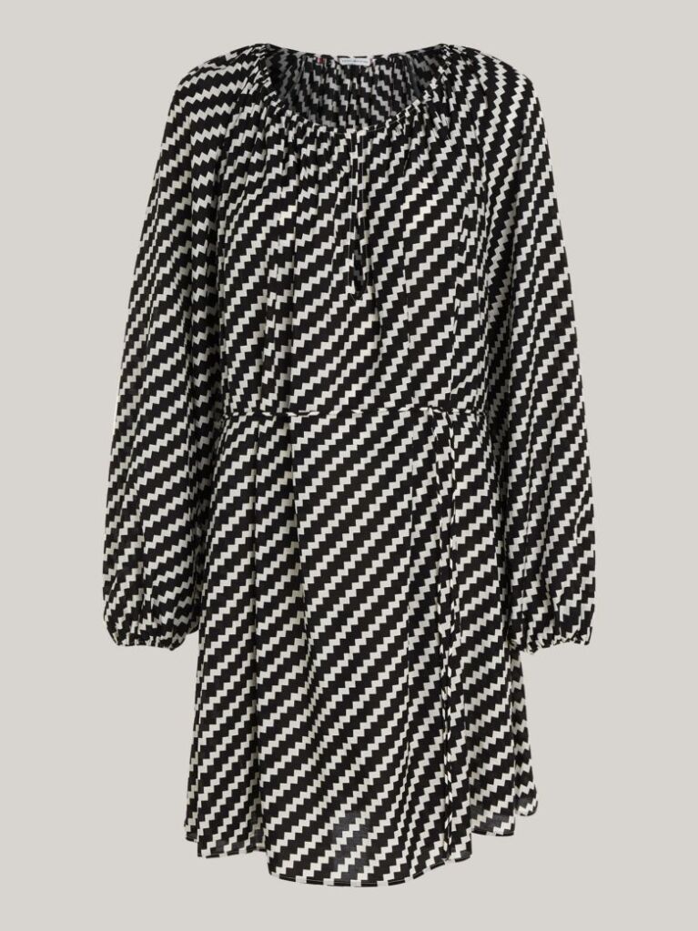 Multi Jagged Print Oversized Knee Length Dress  Women