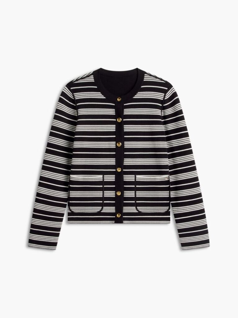 Black Jersey Strech Reversible Cardigan  Women