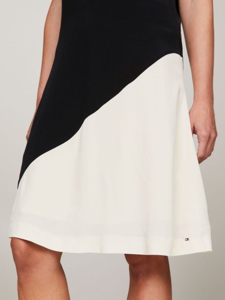 Multi Colour-Blocked Knee Length Dress  Women
