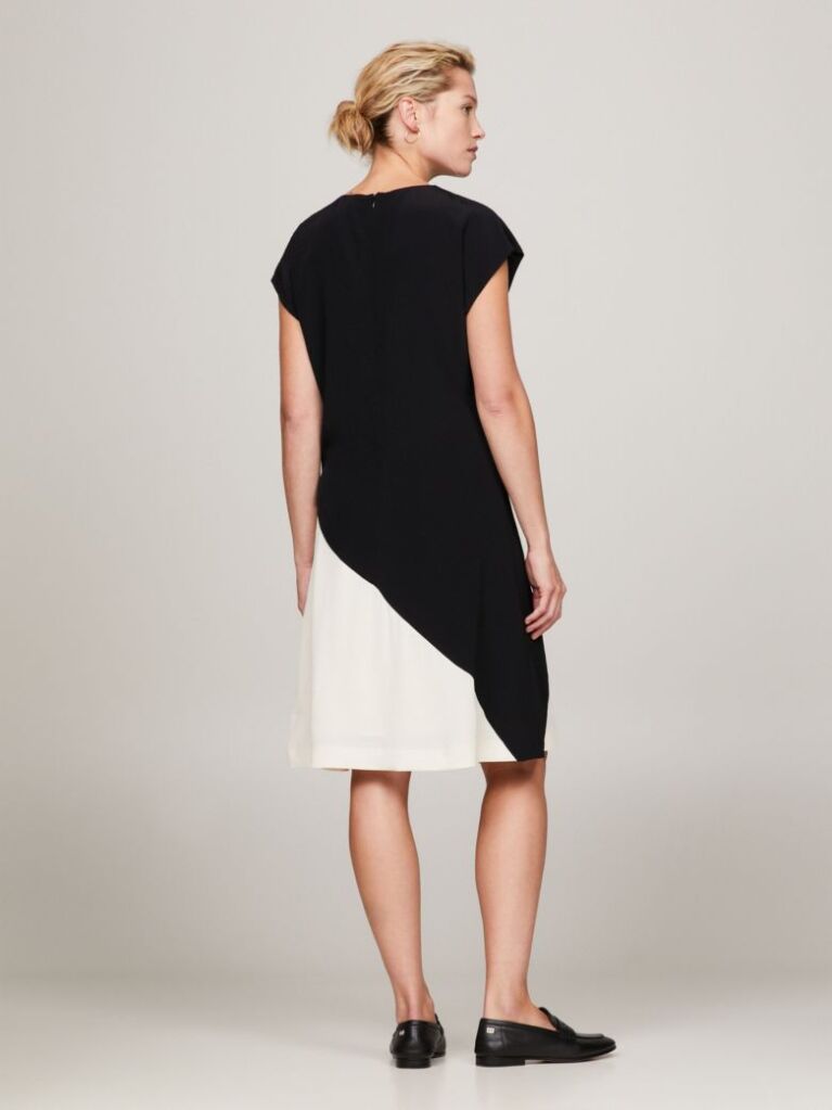 Multi Colour-Blocked Knee Length Dress  Women