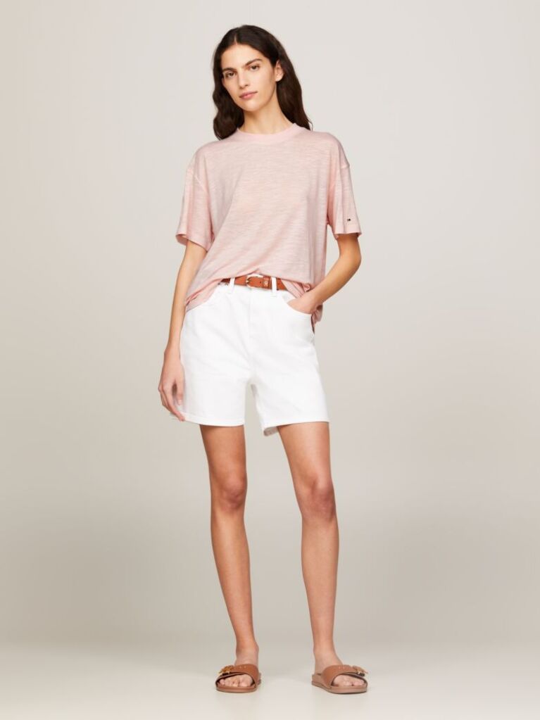 Pink Crew Neck Relaxed T-Shirt  Women