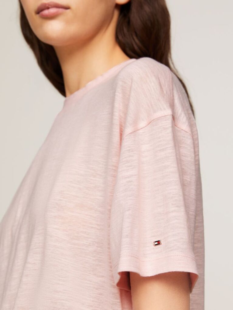 Pink Crew Neck Relaxed T-Shirt  Women