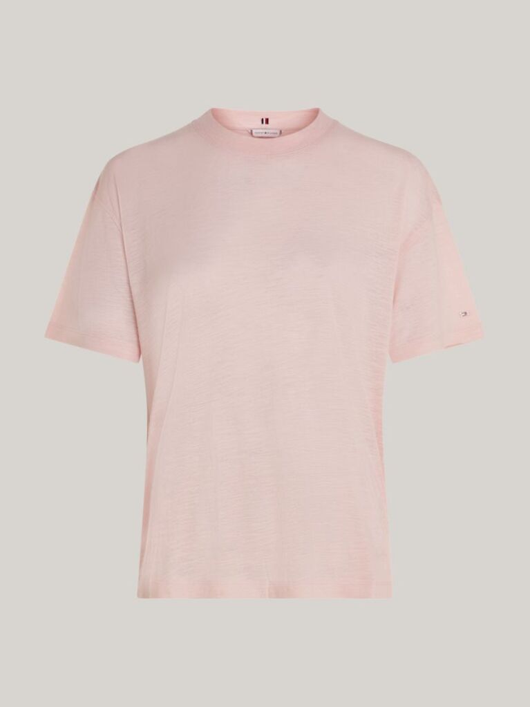 Pink Crew Neck Relaxed T-Shirt  Women