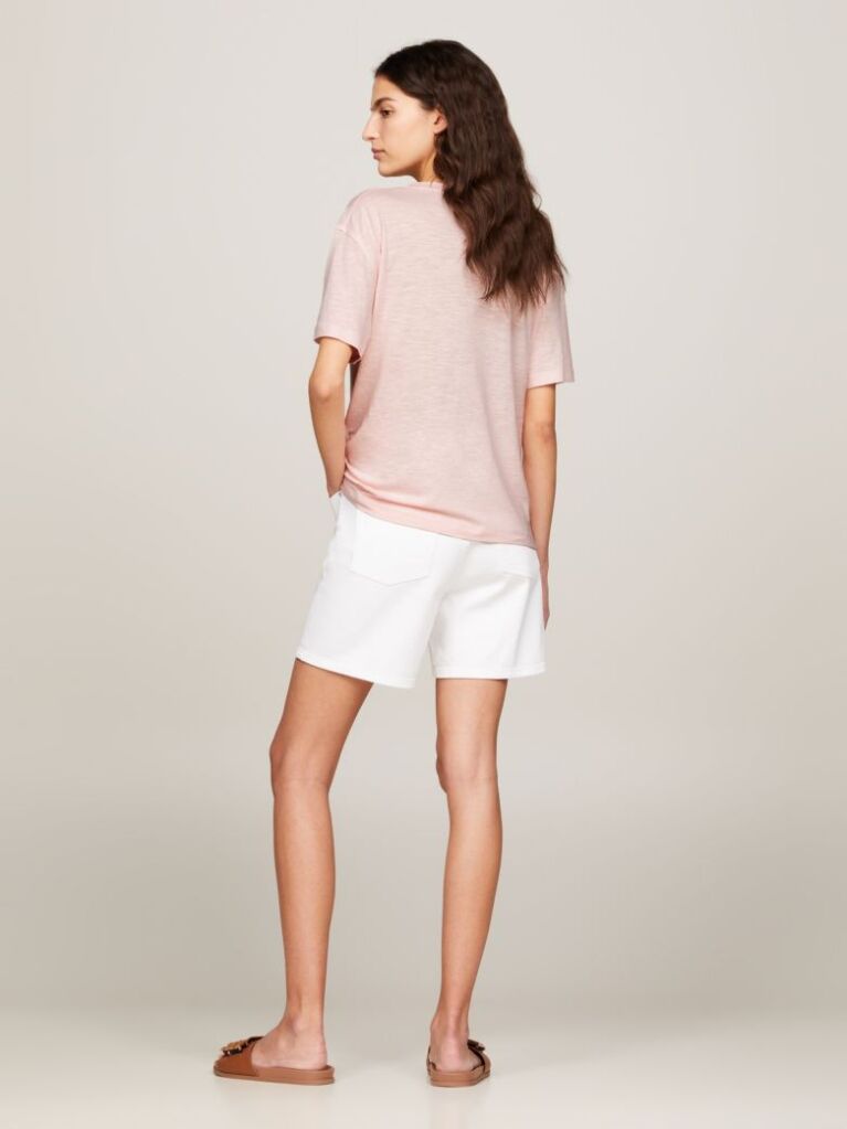 Pink V-Neck Relaxed T-Shirt  Women