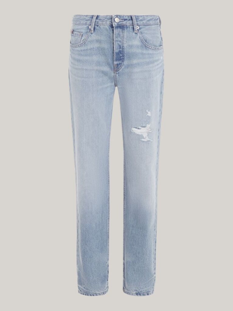 Denim Classics Mid Rise Straight Distressed Jeans  Women