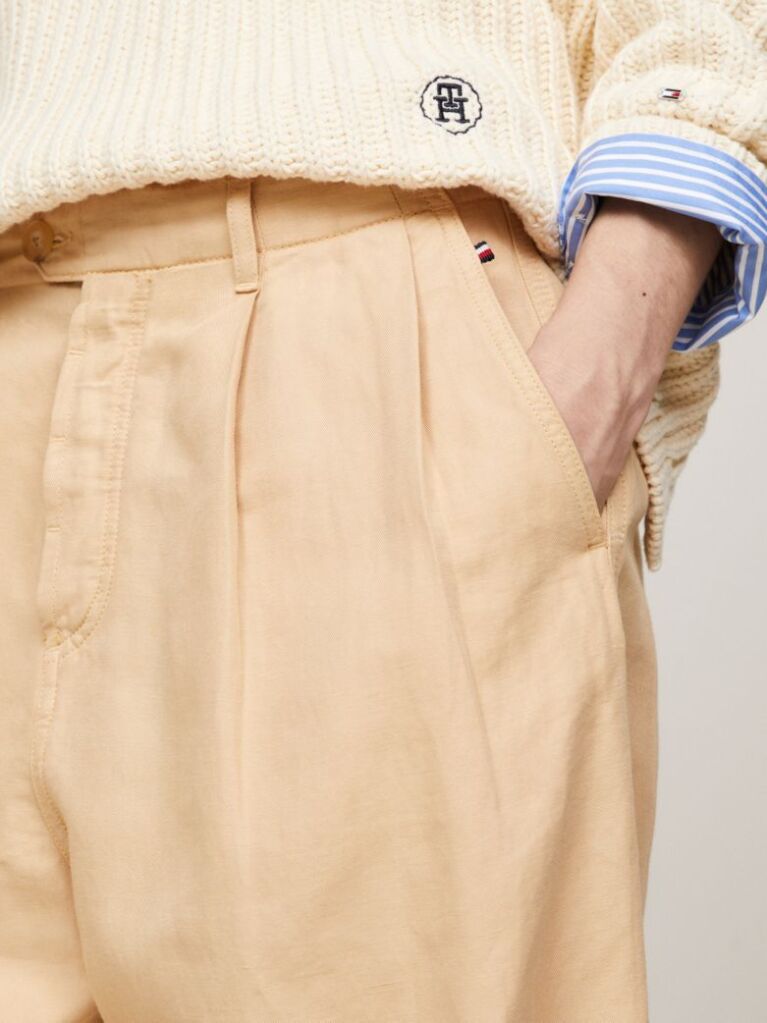 Beige Relaxed Straight Chinos  Women