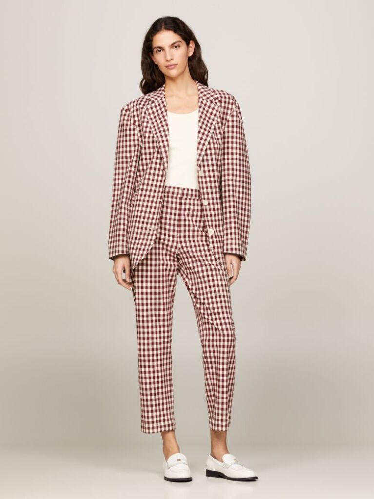 Multi TH Monogram Oversized Καρό Blazer  Γυναίκες