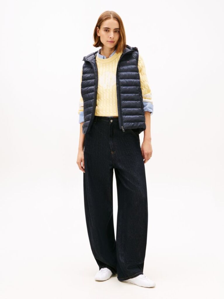 Blue Padded Global Stripe Vest  Women