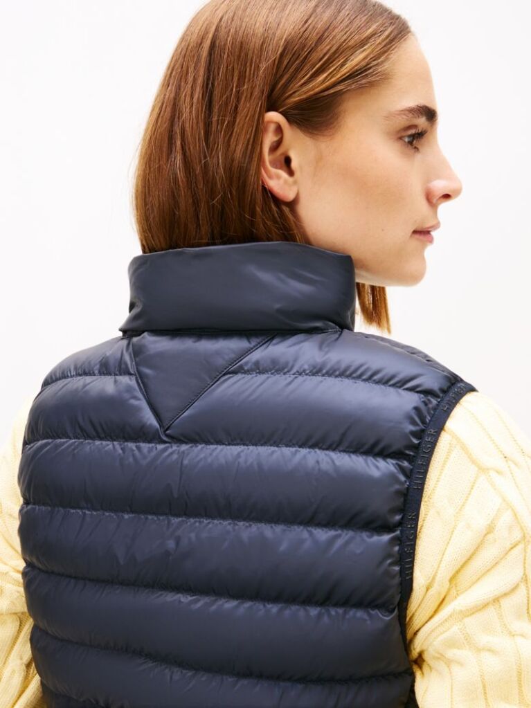Blue Padded Global Stripe Vest  Women