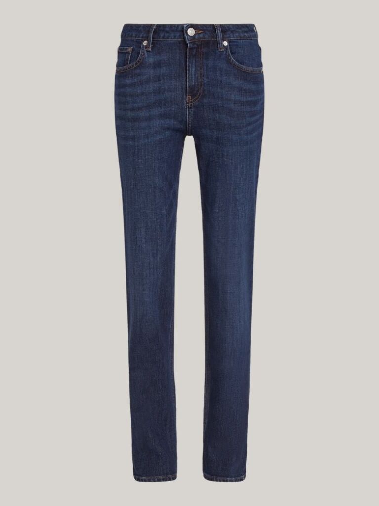 Blue Classic Straight Regular Waist Jeans  Women