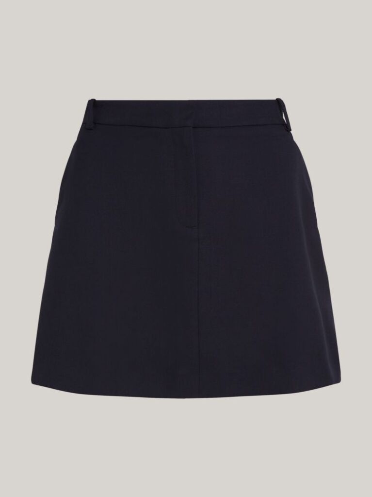 Blue Flag Embroidery A-Line Mini Skirt  Women