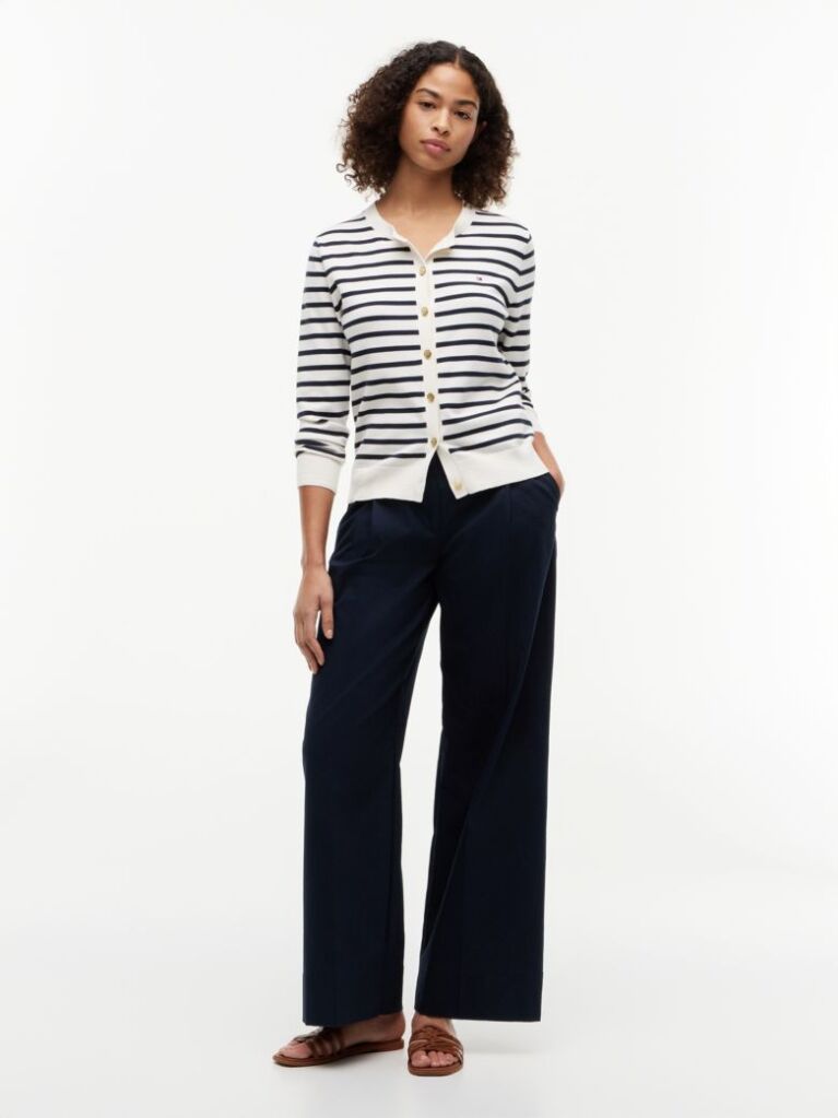 Multi Jersey Crew Neck Cardigan  Women
