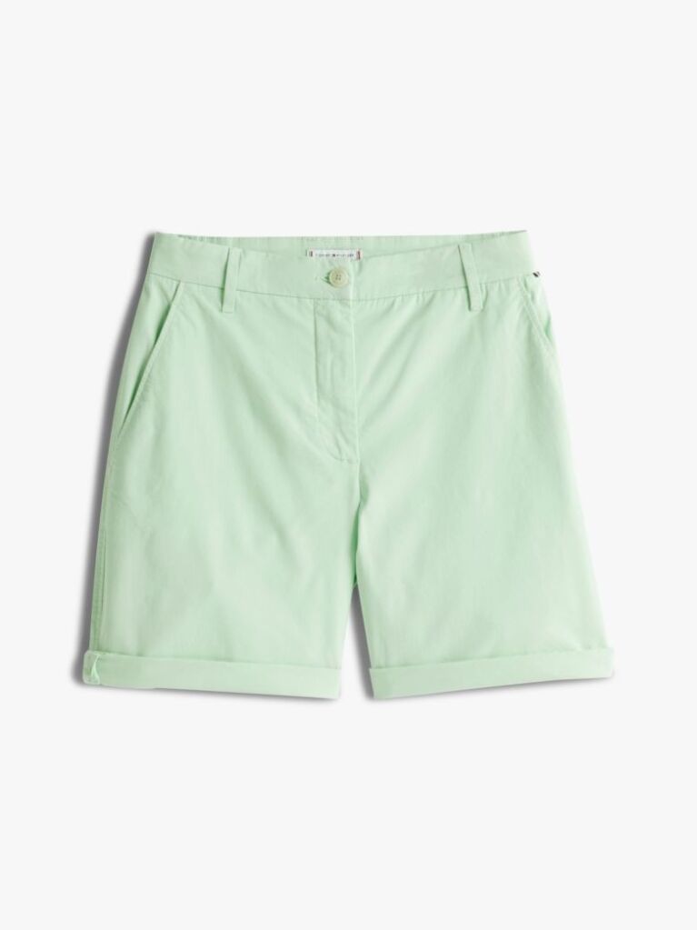 Green Relaxed Chino Bermuda Shorts  Women