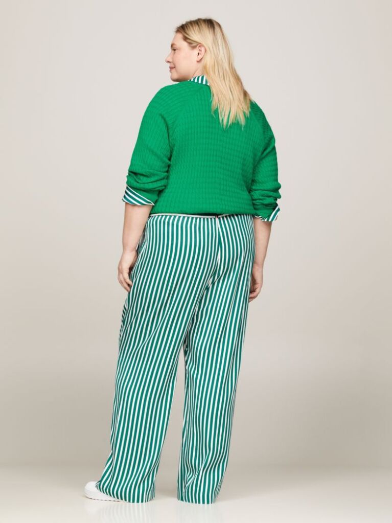 Multi Curve Stripe Pull-On Trousers  Women