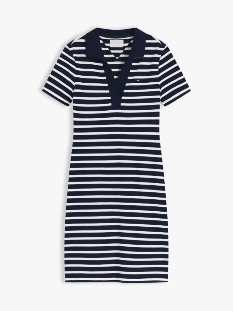 Multi Slim Open V-Neck Polo Dress  Women
