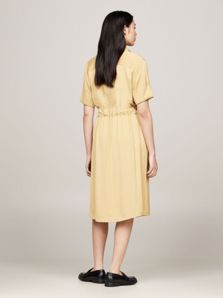 Beige TH Monogram Stamp Midi Utility Dress  Women